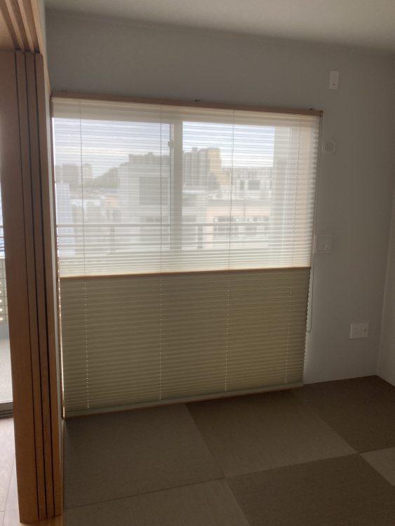 カーテン　浦安　リフォーム　プリーツスクリーン